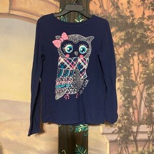 Owl graphic long sleeve shirt